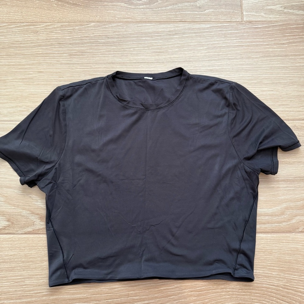 Lululemon Wundermost Ultra-Soft Nulu Crewneck Cropped T-Shirt